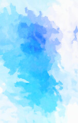 Watercolor painted background. Abstract Illustration wallpaper. Brush stroked painting. 2D Illustration.