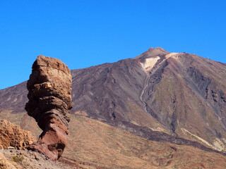 Fototapeta na wymiar volcano and rock formation in teide national park in tenerife