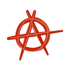 Anarchy. Letter A in the circle. A symbol of chaos and rebellion.