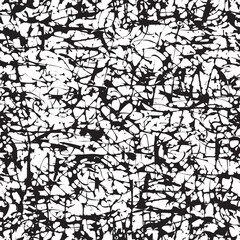 Vector seamless pattern with abstract blurred scribbles and fuzzy tangled lines in grunge style. Black and white vector background, creative graphic print for clothes, wallpaper or wrapping paper
