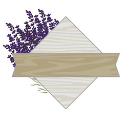 lavender and wooden board