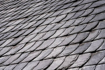 close up view of a slate roof