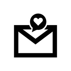 Letter love icon