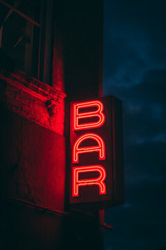 Bar neon sign in Williamsburg, Brooklyn