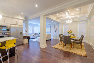 Modern dining room in luxury house.