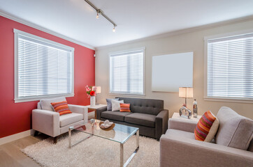 Interior design of a luxury living room