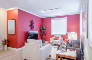 Interior design of a luxury living room