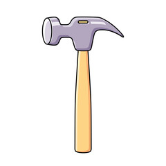 Claw hammer isolated vector