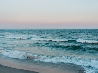 Waves in the Atlantic Ocean, in the Rockaways, Queens, New York City