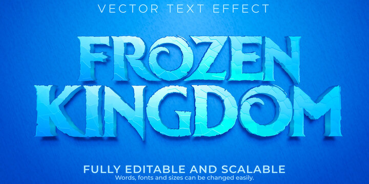 Editable Text Effect, Frozen Kingdom Text Style