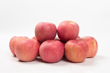 Red apples isolated on white background