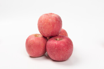 Red apples isolated on white background