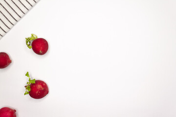 Vegetables and Fruits on white background