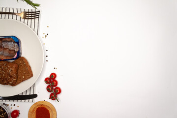 Vegetables and Fruits on white background