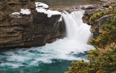 Photograph of waterfall taken in long exposure.  