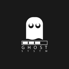 Ghost System Logo Design Vector