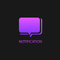 Naklejka premium Message notification Logo Design Vector