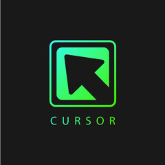 Cursor Computer Logo Design Vector