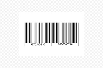 Realistic bar code icon. A modern simple flat barcode. Marketing, the concept of the Internet. Fashionable vector sign of a market trademark for website design, mobile application.