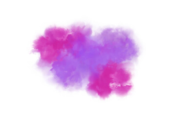 Purple magenta color splash on white background
