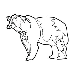 Obraz na płótnie Canvas Illustration Vector graphic of bear template