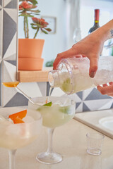 Summer party with  delicious margaritas