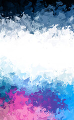 Artistic abstract background. Texture painted wallpaper. Creative illustration with strokes of paint. Brush pattern painting.