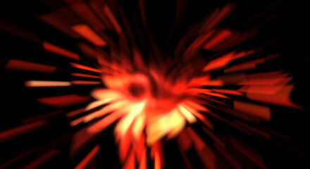 Light particle trails. Light explosion star with glowing particles and lines. Beautiful moving abstract rays background.