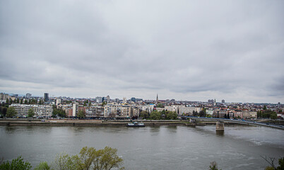 view of the river and the city of novi sad