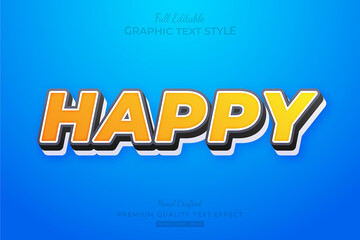 Happy Modern Bold Editable Text Effect Font Style