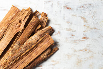 bark of medicinal plant cat's claw, uncaria tomentosa