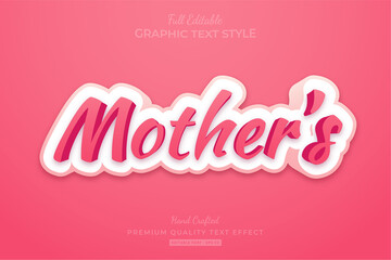 Mother's Pink Editable Text Effect Font Style