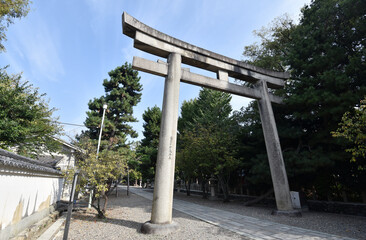 御幸宮神社　参道の石鳥居　京都市伏見区