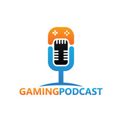 Gaming podcast logo template design