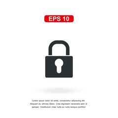 web icon lock sign isolated on white background. Simple vector illustration.