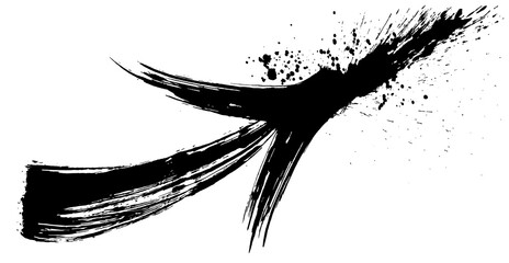 矢印　アップ　手書きの毛筆イラスト