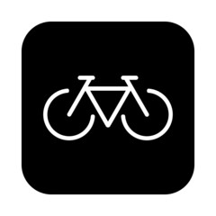 Bicycle icon on black background 