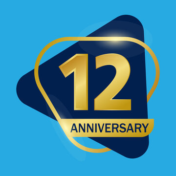 12th year anniversary celebration design Vector Image