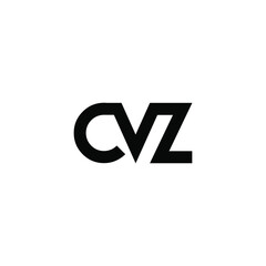 cvz letter original monogram logo design