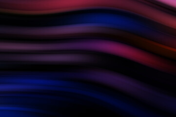 Colorful smooth lines on black background. Liquid and fluid vibrant color waves flowing in the dark. Graphic illustration for wallpaper, banner, background, card, book, cover, poster, banner, brochure