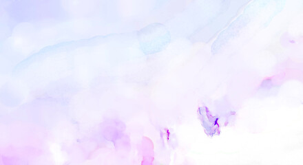 Modern painting of soothing brush strokes resembling alcohol inks. Watercolor abstract painting with pastel colors for poster, wall art, banner, card, book cover or packaging.