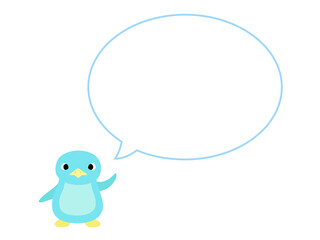 ペンギンのアイコン　吹き出し付