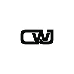 cwj letter original monogram logo design