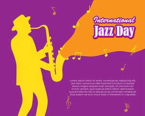 vector illustration for international jazz day.