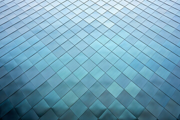 Stainless steel facade cladding on a modern building in downtown Magdeburg in Germany