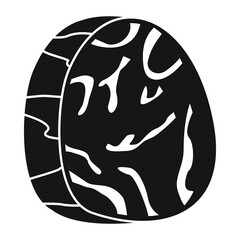 Vector marbled beef black simple icon isolated
