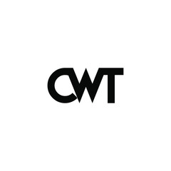 cwt letter original monogram logo design
