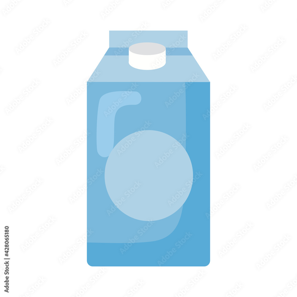 Sticker milk box icon