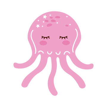 cute pink octopus