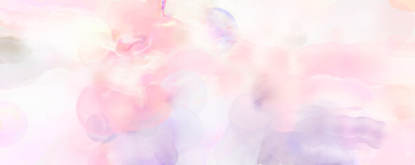 Watercolor abstract painting with pastel colors for poster, wall art, banner, card, book cover or packaging. Modern painting of soothing brush strokes resembling alcohol inks.